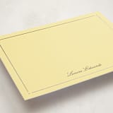 "Corner Dots" - Personalized Stationery Cards in Butter by Brianne Larsen - Detail