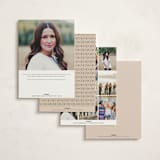 "Victorian Trellis" - Foil-Pressed Quinceanera Invitations in Sand by Becky Nimoy - Back of Card Options