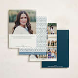 "In the Spotlight" - Foil-Pressed Quinceanera Invitations in Midnight by Paper Sun Studio - Back of Card Options