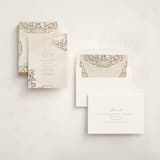 "Quinceañera Elegance" - Foil-Pressed Quinceanera Invitations in Cream by Nicoletta Savod - Assembled