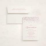 "Confetti Sparkle" - Foil-Pressed Quinceanera Invitations in Berry by Olivia Raufman - Invitation with Envelope