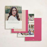 "Ribbon Stripes" - Foil-Pressed Quinceanera Invitations in Hot Pink by Ani Somi - Back of Card Options