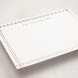 "A Golden Age" - Personalized Stationery Cards in Cocoa by Lehan Veenker - Detail