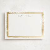 "Catherine" - Personalized Stationery Cards in Golden by Pixel and Hank - Front