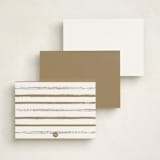"Catherine" - Personalized Stationery Cards in Golden by Pixel and Hank - Back of Card Options