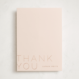 "Thin Thank You" - Personalized Stationery Cards in Sherbet by Pixel and Hank - Front