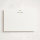 "For Heart's Sake" - Personalized Stationery Cards in Cotton by Michelle Poe - Front