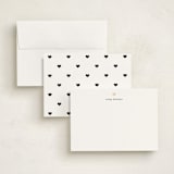 "For Heart's Sake" - Personalized Stationery Cards in Cotton by Michelle Poe - Assembled