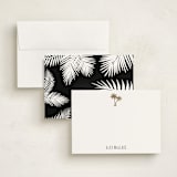 "Gilded Palm Tree" - Personalized Stationery Cards in Cotton by carla san roman - Assembled