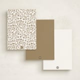 "Leafy Crest" - Personalized Stationery Cards in Sunrise by Anna Black - Back of Card Options