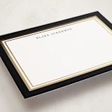 "Gold Notes" - Personalized Stationery Cards in Midnight by Carrie ONeal - Detail