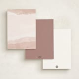 "Painted Desert" - Personalized Stationery Cards in Rose Quartz by silverscreen studio - Back of Card Options