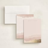 "Painted Desert" - Personalized Stationery Cards in Rose Quartz by silverscreen studio - Assembled