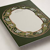 "Love nouveau" - Personalized Stationery Cards in Olive by Ana de Sousa - Detail