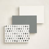 "Phases" - Personalized Stationery Cards in Night by Ashlee Townsend - Back of Card Options