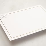 "Bordered" - Personalized Stationery Cards in Porcelain by Kristel - Detail
