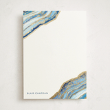 "Gilt Agate" - Personalized Stationery Cards in Navy by Kaydi Bishop - Front