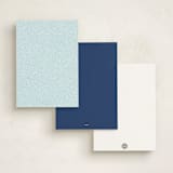 "Gilt Agate" - Personalized Stationery Cards in Navy by Kaydi Bishop - Back of Card Options