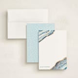 "Gilt Agate" - Personalized Stationery Cards in Navy by Kaydi Bishop - Assembled