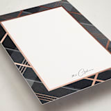 "shimmering tartan" - Personalized Stationery Cards in Midnight by Rebecca Durflinger - Detail