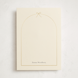"Arching Bow" - Personalized Stationery Cards in Creampuff by Carolyn MacLaren - Front