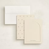 "Arching Bow" - Personalized Stationery Cards in Creampuff by Carolyn MacLaren - Assembled