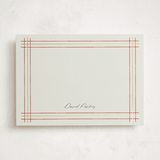 "Sketched plaid frame" - Personalized Stationery Cards in Ivory by Stacey Meacham - Front