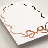 "Rustic Bow" - Personalized Stationery Cards in Mist by Jackie Crawford - Detail