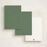 "Gilded Ovals" - Personalized Stationery Cards in Pine by Brittany Braithwaite - Back of Card Options