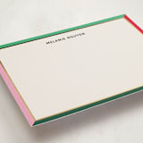 "bold border" - Personalized Stationery Cards in Brights by Inkblot Design - Detail
