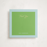 "Squared Thank You" - Personalized Stationery Cards in Day by mo kelley - Front