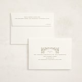 "Floral Tribute" - Memorial Cards in Almond by Creo Study - FREE Recipient Addressing