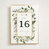 "Classic Love" - Foil-Pressed Party Table Numbers in Vanilla by Susan Moyal - Front