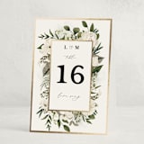 "Classic Love" - Foil-Pressed Party Table Numbers in Vanilla by Susan Moyal - Folded