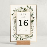 "Classic Love" - Foil-Pressed Party Table Numbers in Vanilla by Susan Moyal - Displayed (stand not included)