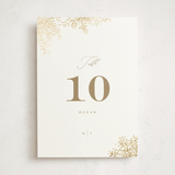 "Reflection" - Foil-Pressed Party Table Numbers in Porcelain by Leah Bisch - Front