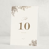 "Reflection" - Foil-Pressed Party Table Numbers in Porcelain by Leah Bisch - Folded
