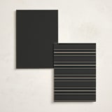 "Timeless Charm" - Foil-Pressed Party Table Numbers in Charcoal by Lucrecia Caporale - Back of Card Options