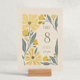 "storybook garden" - Foil-Pressed Party Table Numbers in Buttercup by Karidy Walker - Displayed (stand not included)