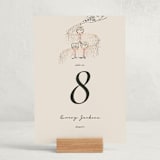 "Sparkling Champagne Tower" - Foil-Pressed Party Table Numbers in Petal by Jackie Crawford - Displayed (stand not included)