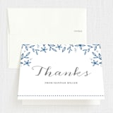 "Floral First Communion" - First Holy Communion Thank You Cards in Navy by Oma N. Ramkhelawan - Front