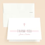 "Simple Communion" - First Holy Communion Thank You Cards in Carnation by Chasity Smith - Front
