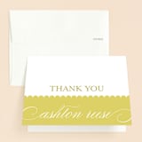 "Sweet scallop" - First Holy Communion Thank You Cards in Lime by Annie Clark - Front