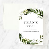 "Vines of Green" - First Holy Communion Thank You Cards in Fern by Susan Moyal - Front