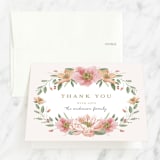 "Garden Celebration" - First Holy Communion Thank You Cards in Blush by Susan Moyal - Front