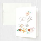 "Blooms" - First Holy Communion Thank You Cards in Peach by Phrosné Barwood - Front