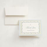 "Lemon Stipes" - First Holy Communion Thank You Cards in Sky by Carolyn MacLaren - Card with Envelope