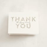 "Geo Cross" - First Holy Communion Thank You Cards in Cobblestone by Gwen Bedat - Front