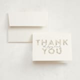 "Geo Cross" - First Holy Communion Thank You Cards in Cobblestone by Gwen Bedat - Card with Envelope
