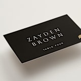 "Twilight" - Foil-Pressed Place Cards - Vegetarian in Twilight by Sierra Lee - Detail